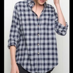 brandy melville blue plaid flannel